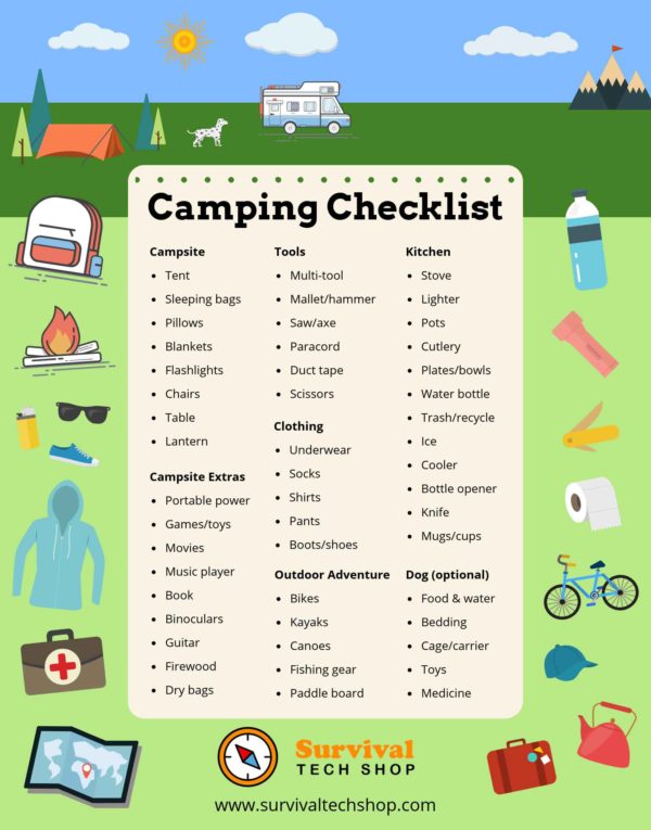 Camping Checklist: 151 Items To Pack (That You Can’t Forget!)